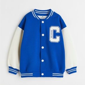 Oversized Printed Baseball Jacket